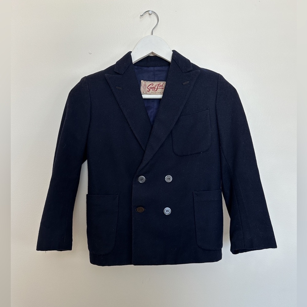 Smart Lad-Vintage Custom Blazer/Jacket-
Double Breast-Size 5-6? See Measurements